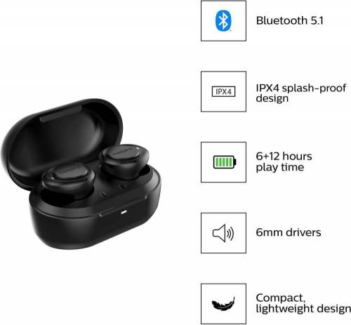 philips tat1215 earbuds charging